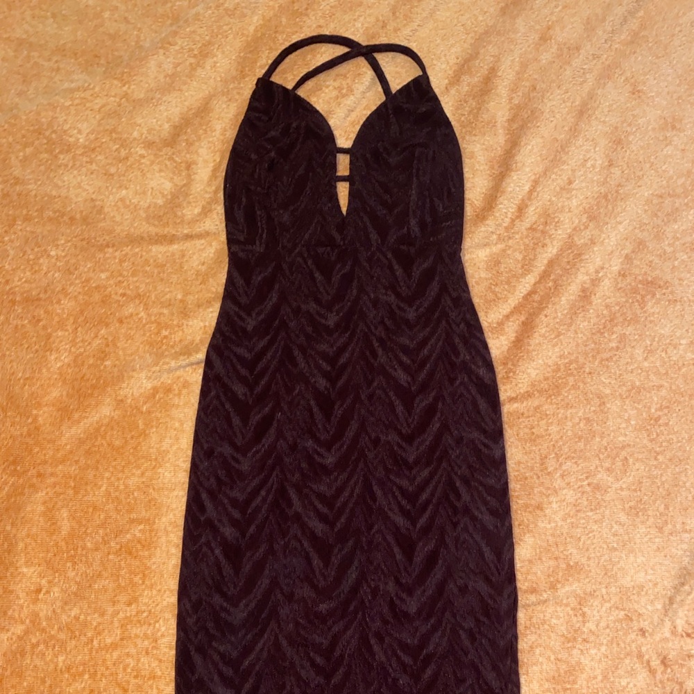 Plum backless midi dress
